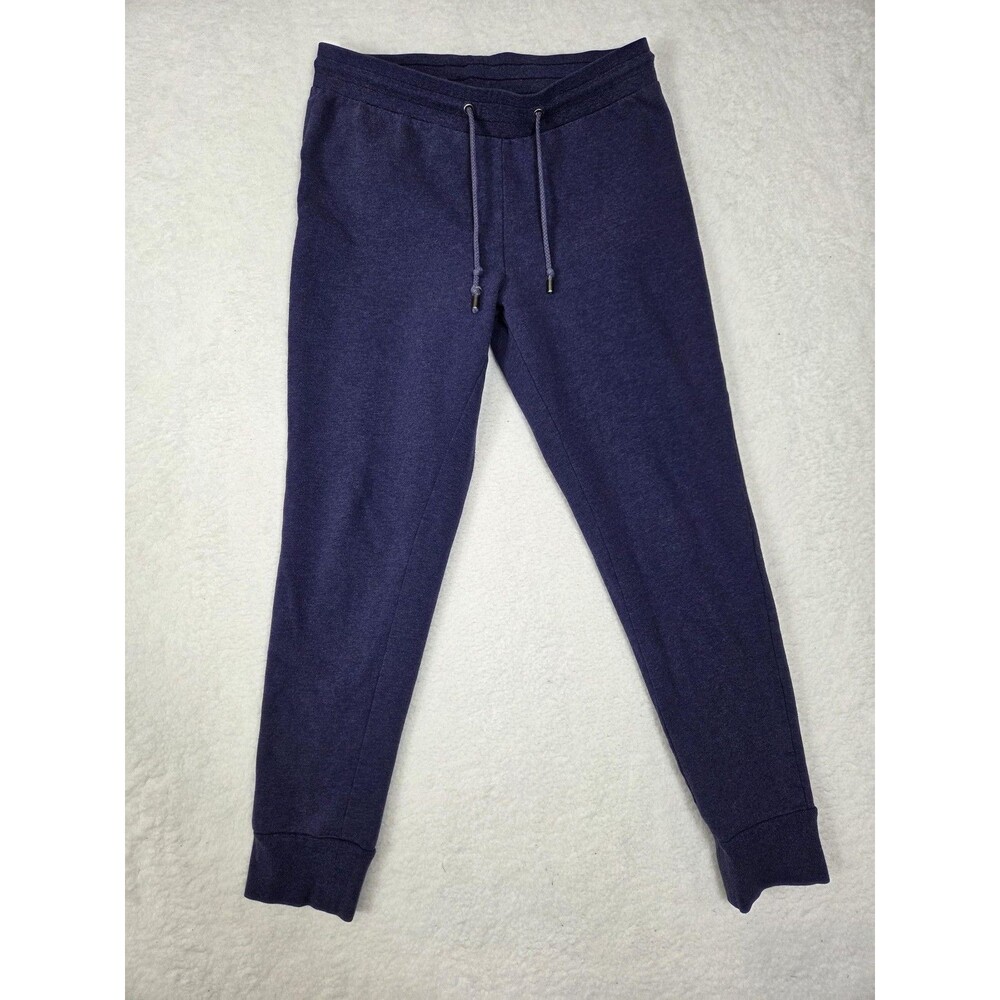 Womens XS Purple Sweatpants Low-Rise Joggers Lounge Cuffed Hem Drawstring Casual - Picture 2 of 7